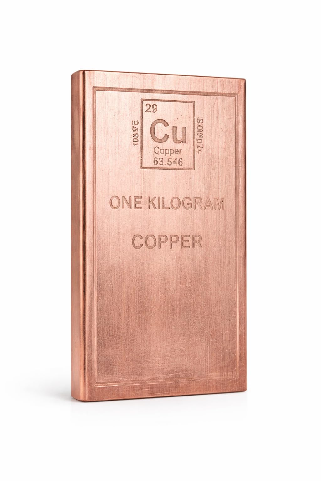 JWELLA 1 Kilogram 99.9% Fine Copper Bullion Bar, Pure Copper Ingot