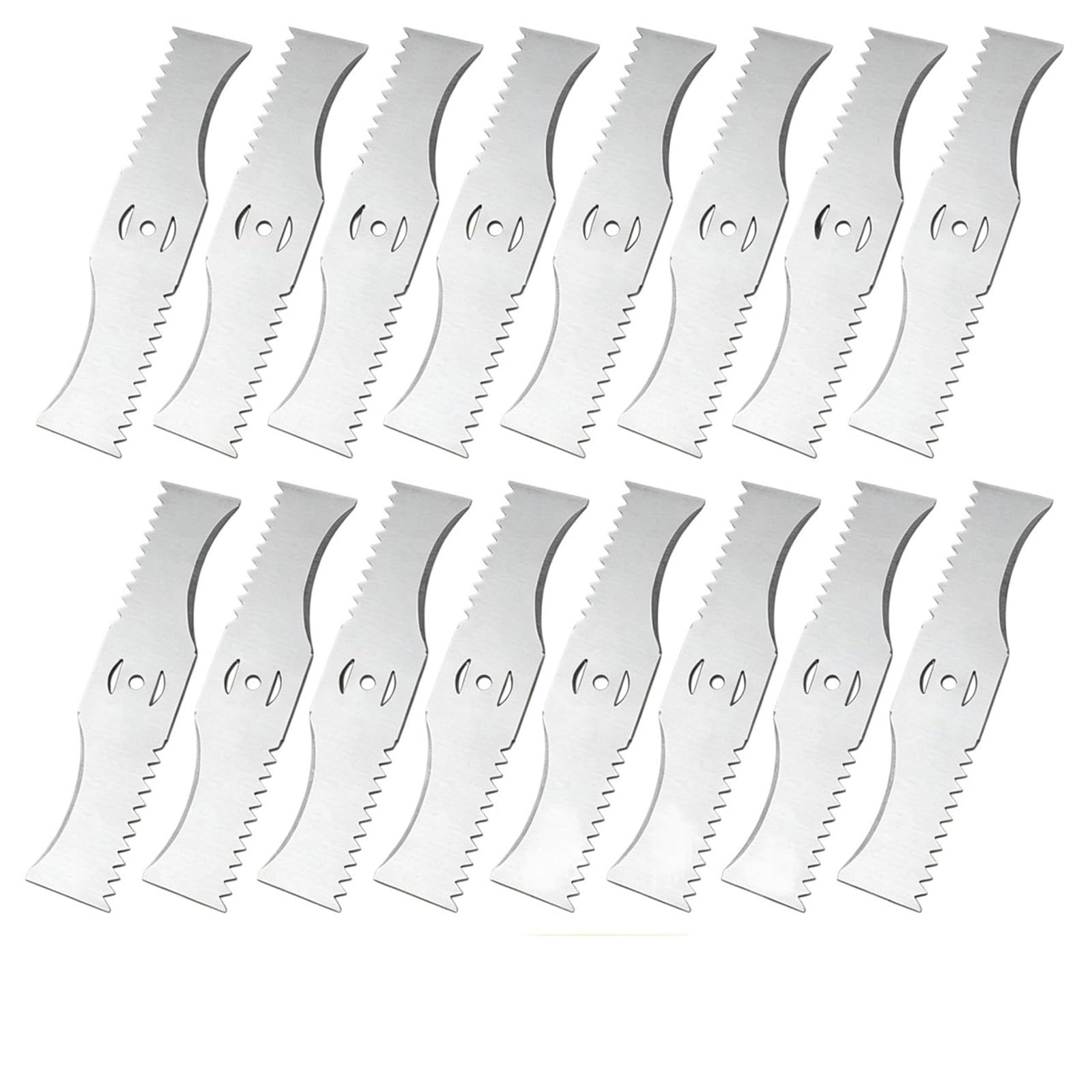 Cuchilla De Repuesto, Dentada En Forma De Arco De 150 Mm, for Cortacéspedes Pequeños, Diseño De Filo De Corte De Arco(16pcs)