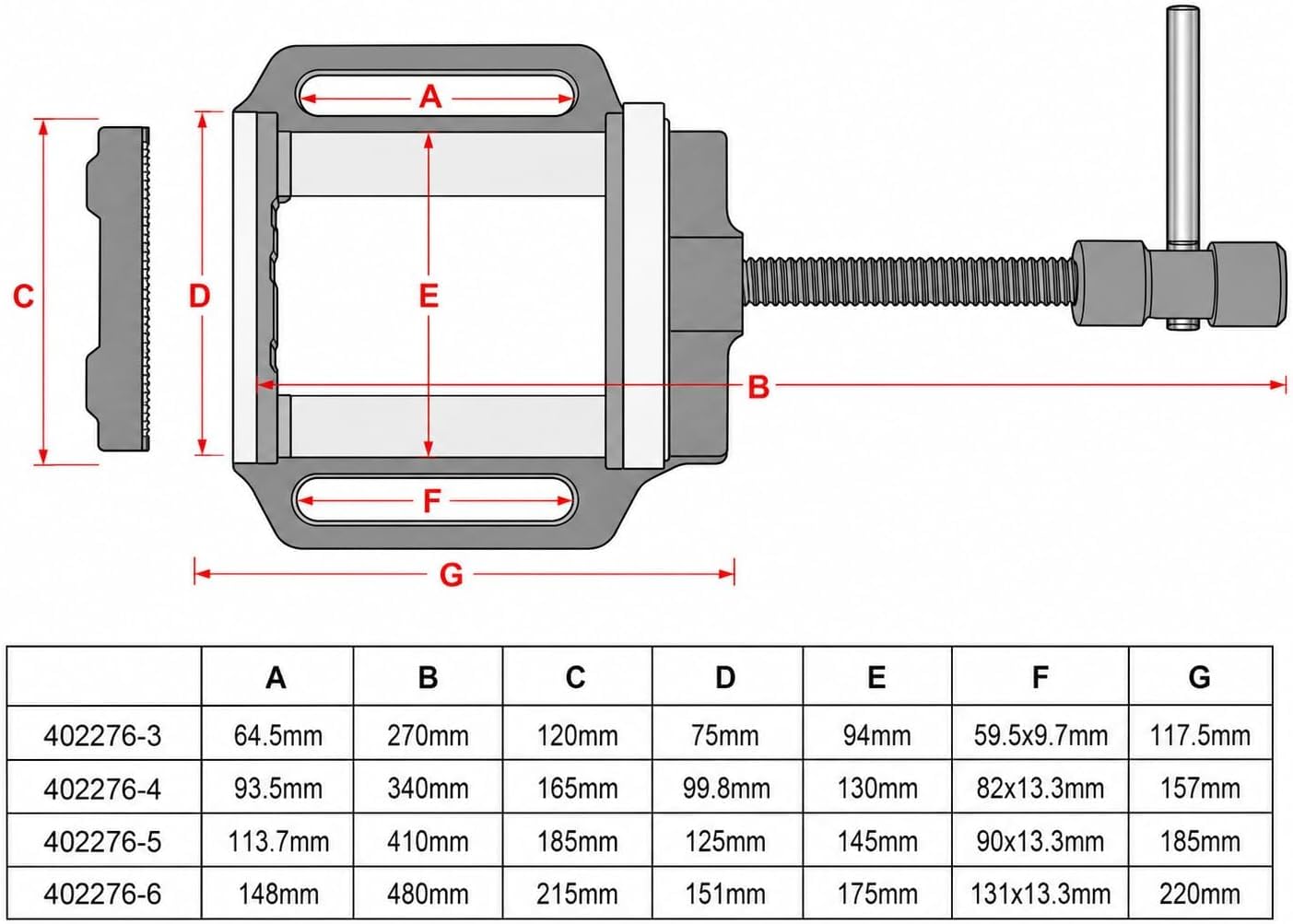 KATSU Étau pour Perceuse à Colonne 5" 125mm Précision professionnelle Type Allemand Pilier Banc Perceuse Étau pour Atelier Fraiseuse Machines 4022765
