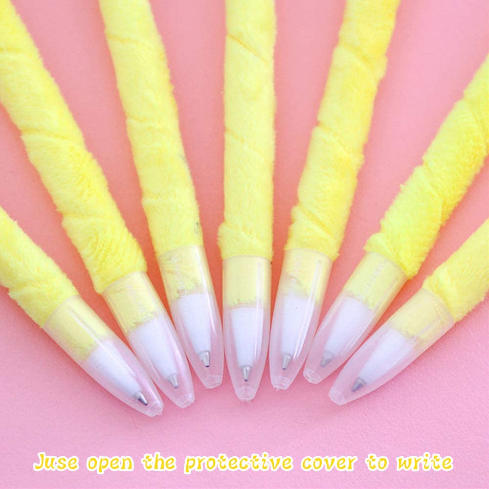 Stylos à Pointe Pelucheuse - 6 Couleurs Douces Et Fun Pour écrire En S’amusant | Cadeaux Pour Profs, élèves Ou Bureau