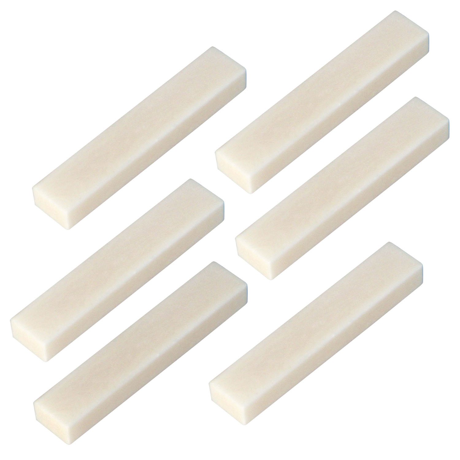 Lot de 6 sillets vierges en os pour guitare acoustique classique pour guitare acoustique classique, mandoline, banjo, ukulélé