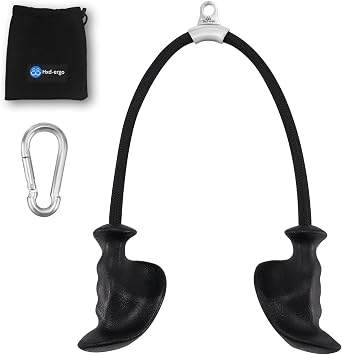 HXD-ERGO Tricep Rope with Ergonomic Handles, 36 Inch Tricep Pull Down Rope for Cable Machine, Pulley System, Triceps Rope Cable Attachment for Gym, Home