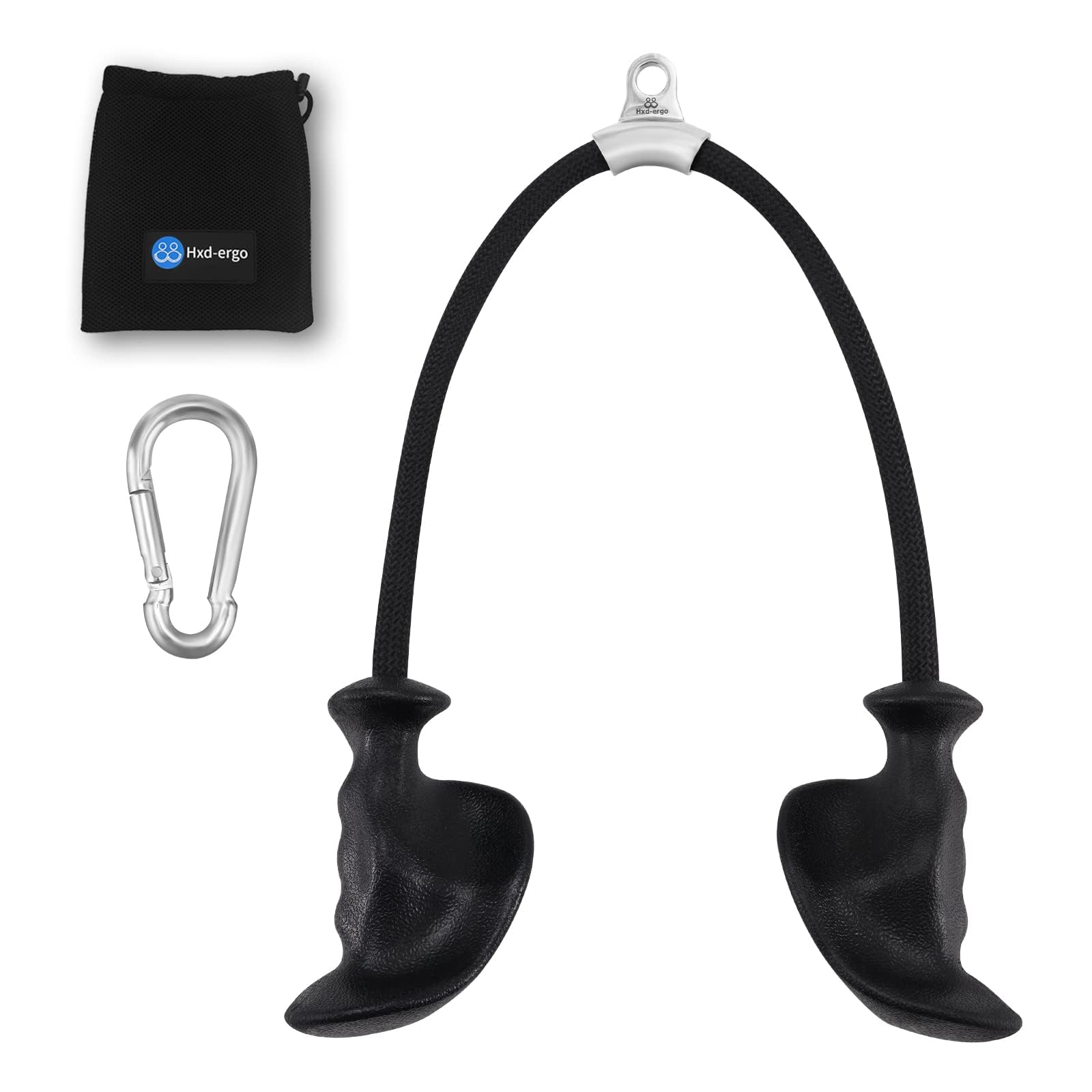 Tricep Rope with Ergonomic Handles, 36 Inch Tricep Pull Down Rope for Cable Machine, Pulley System, Triceps Rope Cable Attachment for Gym, Home