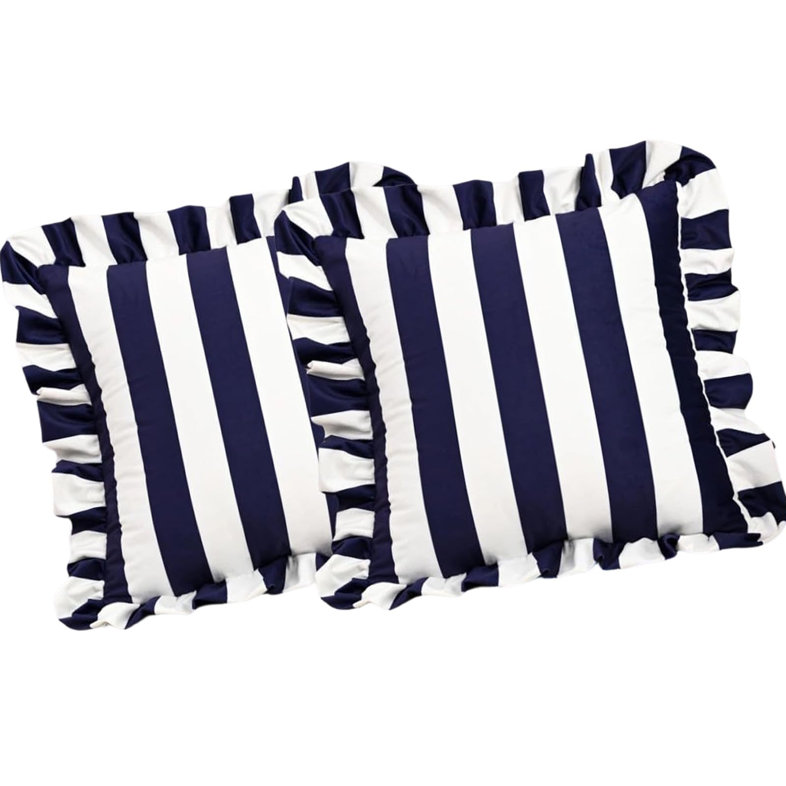 Tsophreniq Of 2 Piece Decorative Throw Pillow Cover Stripe Pattern Waterproof Polyester Fabric with Invisible Zippers Stripe Decorative Pillowcase