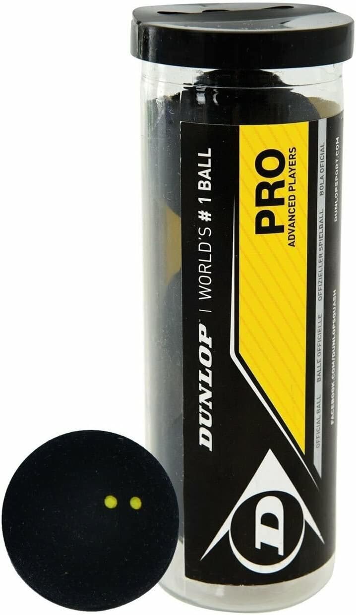 Dunlop Sports Pro XX Squash 3 Ball Tube (Original Version Pack of 4)