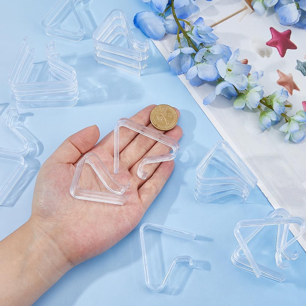 SUPERFINDINGS 36Pcs 2 Styles Transparent Clear Tablecloth Clips Plastic Picnic Table Cloth Clips Windproof Table Cover Holder Clamps Non Slip Tables Cover Clamps for Party Camping Picnic image 3