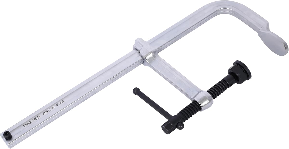 LuckyNote Abrazadera F de alta resistencia, almohadilla giratoria extraíble, abrazadera F de garganta profunda de 5-1/2 pulgadas, abrazadera de barra resistente para soldadura (8 x 5 1/2 pulgadas)