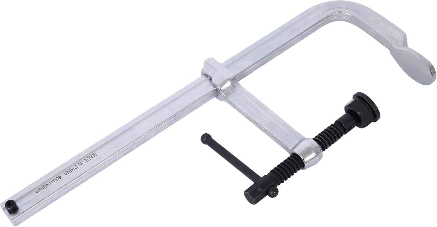 5-1/2" Deep Throat F-Clamp with Removable Swivel Pad | Heavy Duty Welding & Fabrication Clamp (16"x5 1/2")