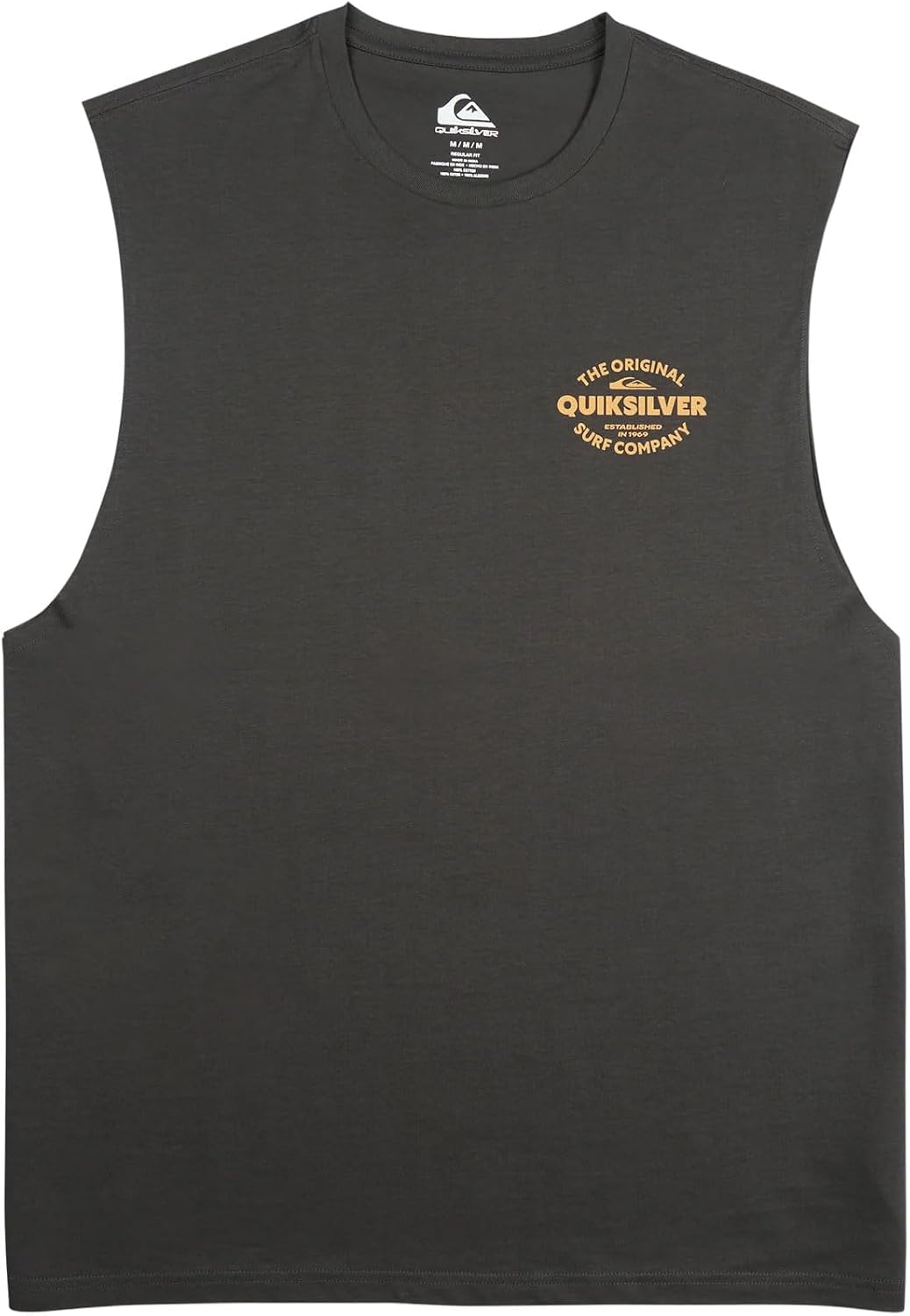 Quiksilver Men's The Shed Tank Top - Oversized Cotton Muscle Tank, Phantom