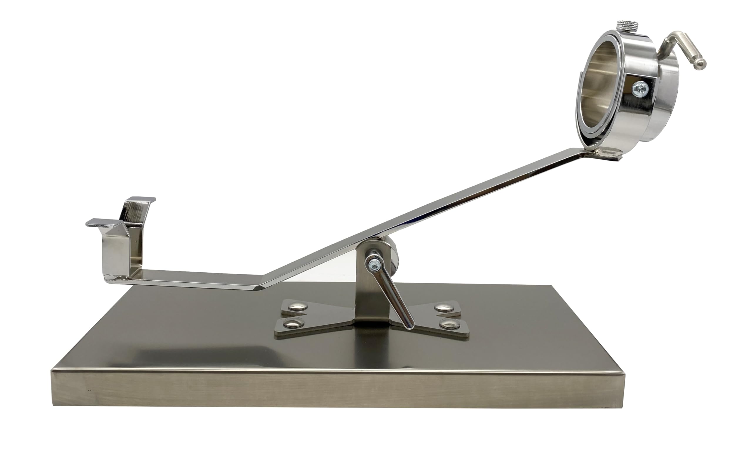 FERRETERIA LEPANTO Jamonero Inoxidable Basculante Giratorio, Jamonero con Base INOX, Soporte jamonero con Base Inoxidable para Jamones y Paletillas.