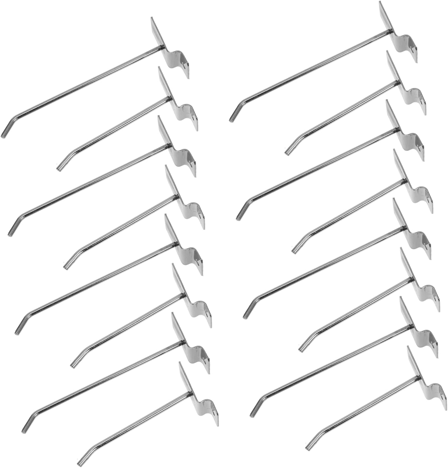 50pcs Slatboard Hooks Versatile Wall Display Hooks for Garage Shop Retail for Organizing Phone Accessories Easy Installation Space Efficient