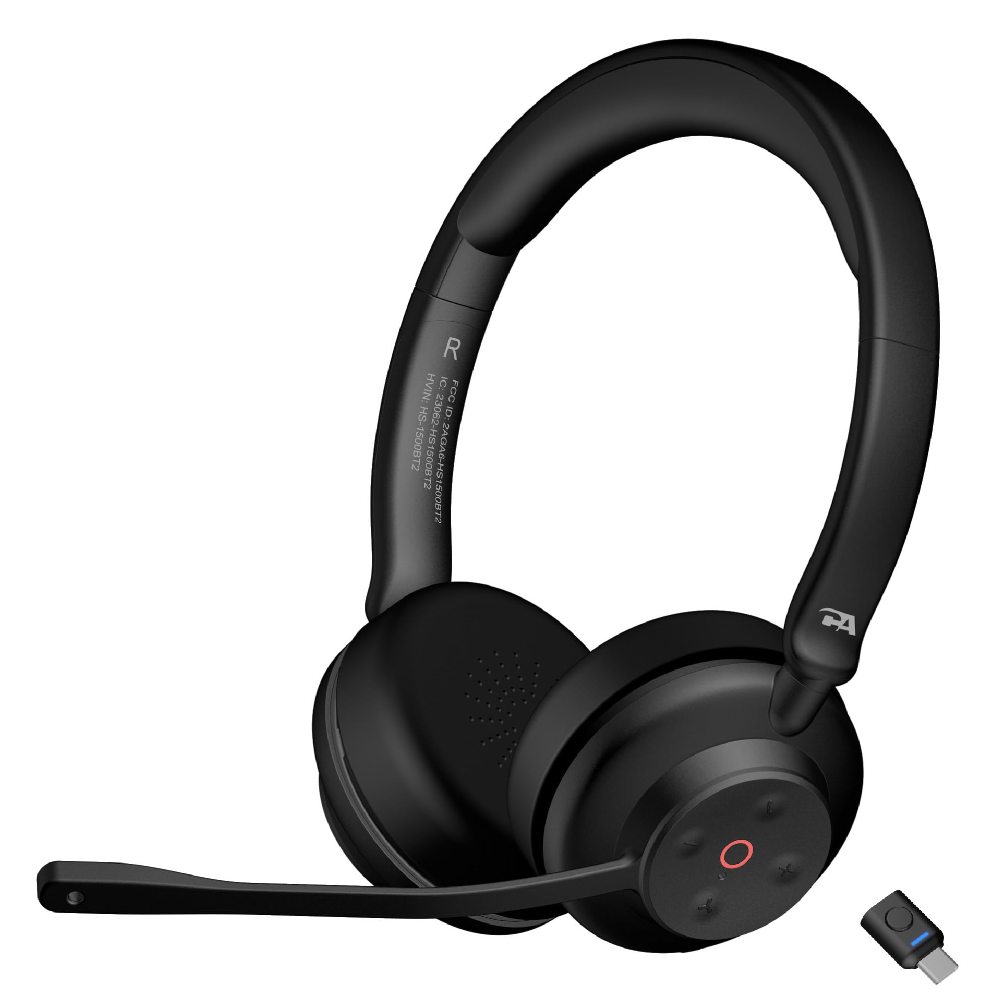 Cyber Acoustics Casque sans fil professionnel avec suppression du bruit AI (HS-1500BT II) – Comprend une technologie de suppression du bruit alimentée par l'ANC et l'IA pour des appels sonores