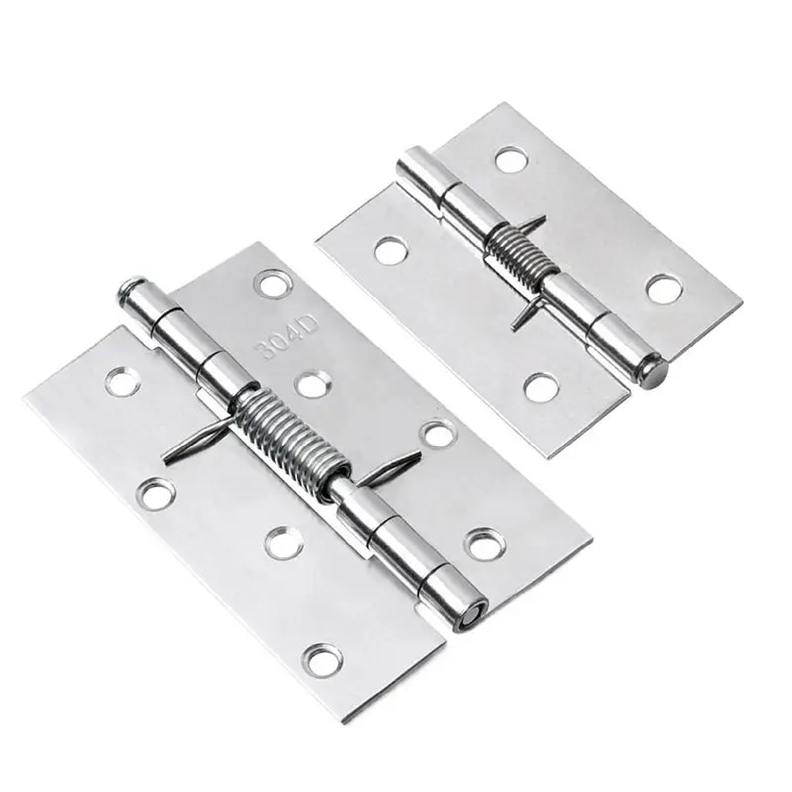 Door Hinge 20 Pieces Stainless Steel Spring Hinges Automatic Rebound Hinges with Spring Furniture Fittings(2inch)