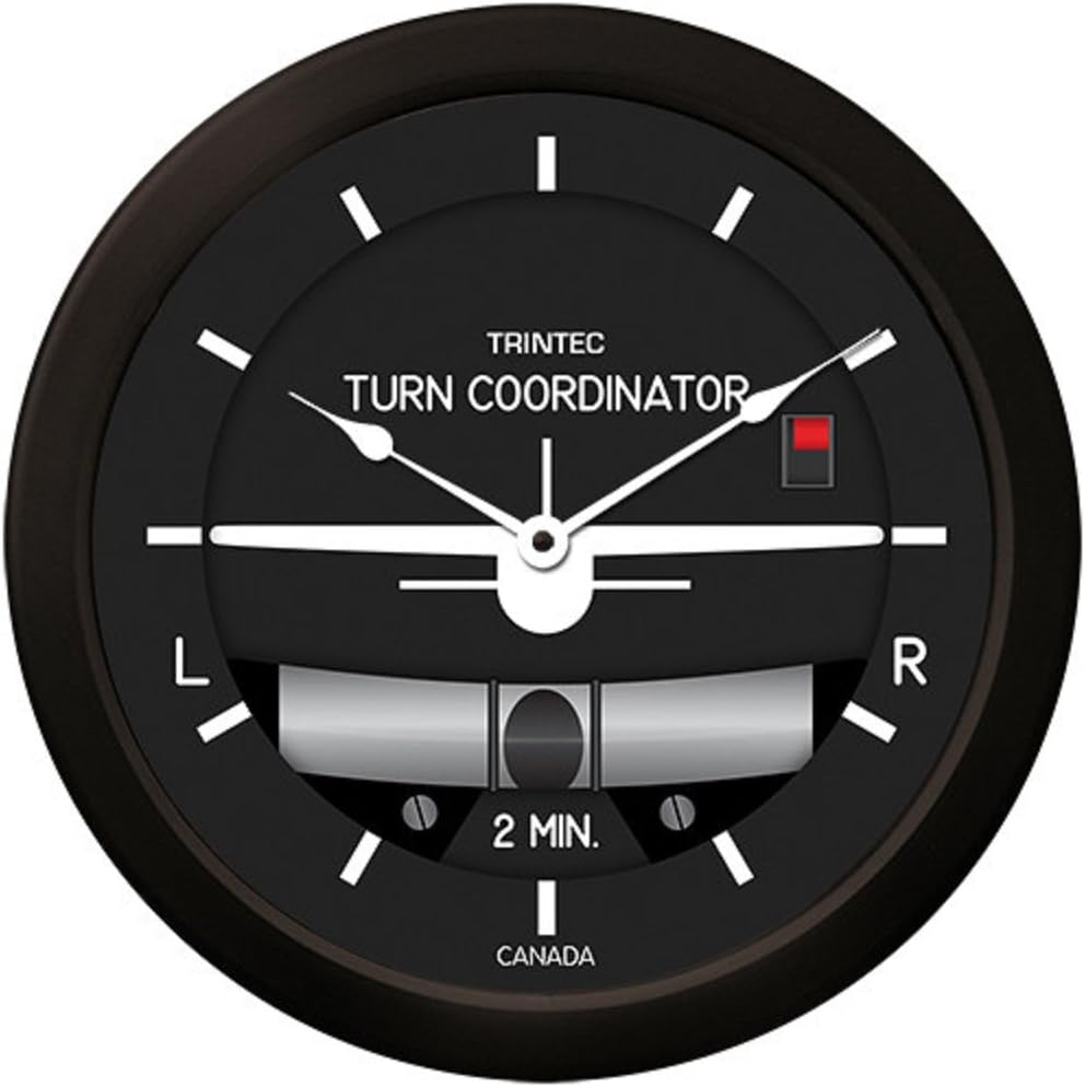 Trintec Massive 14 Aviation 2 Minute Turn and Bank Wall Clock 2066-14 Aviatrix