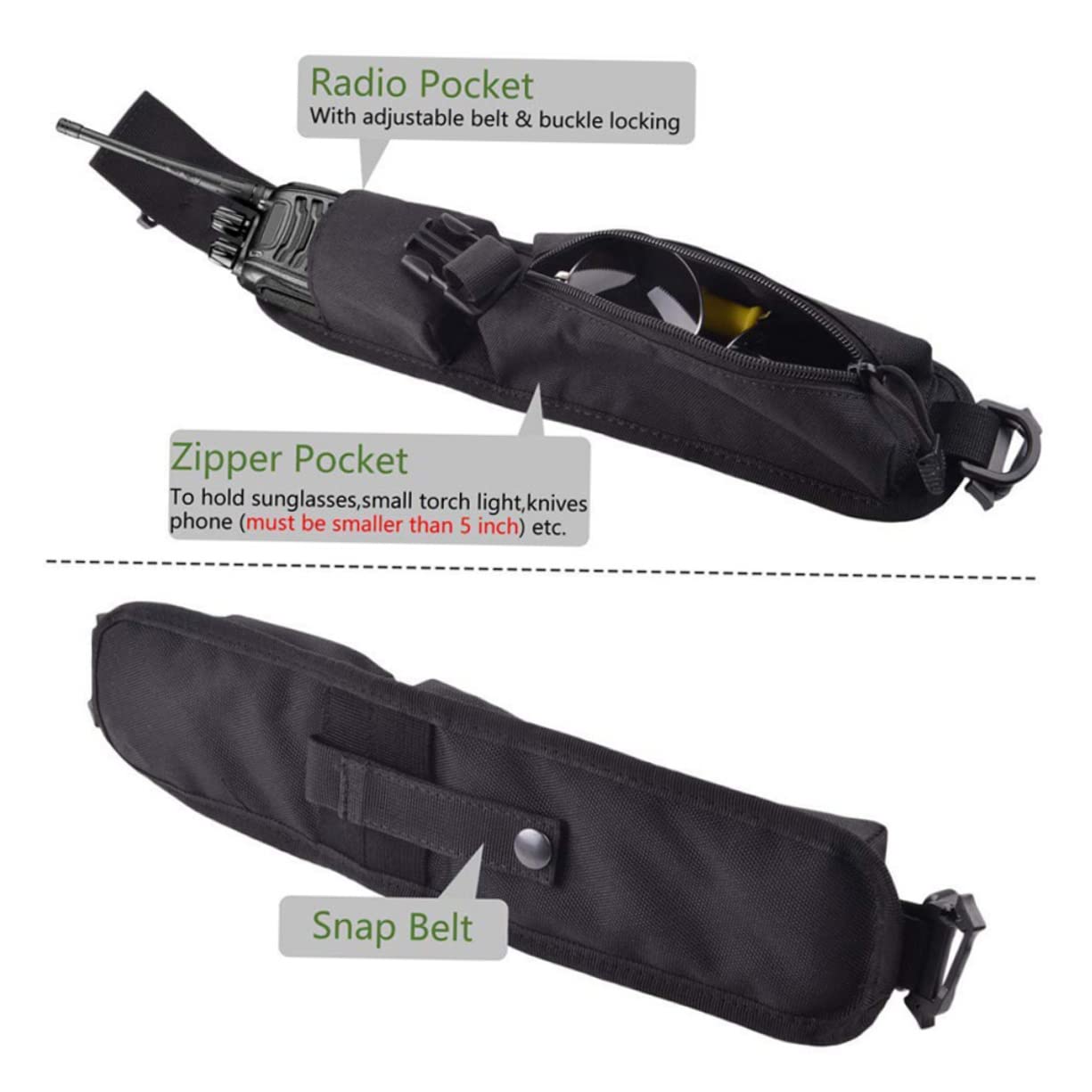 Yardwe 3piezas Bolsa De Accesorios De Primeros Auxilios y Duradera Para Actividades Al Aire Para Camping y Senderismo Negro