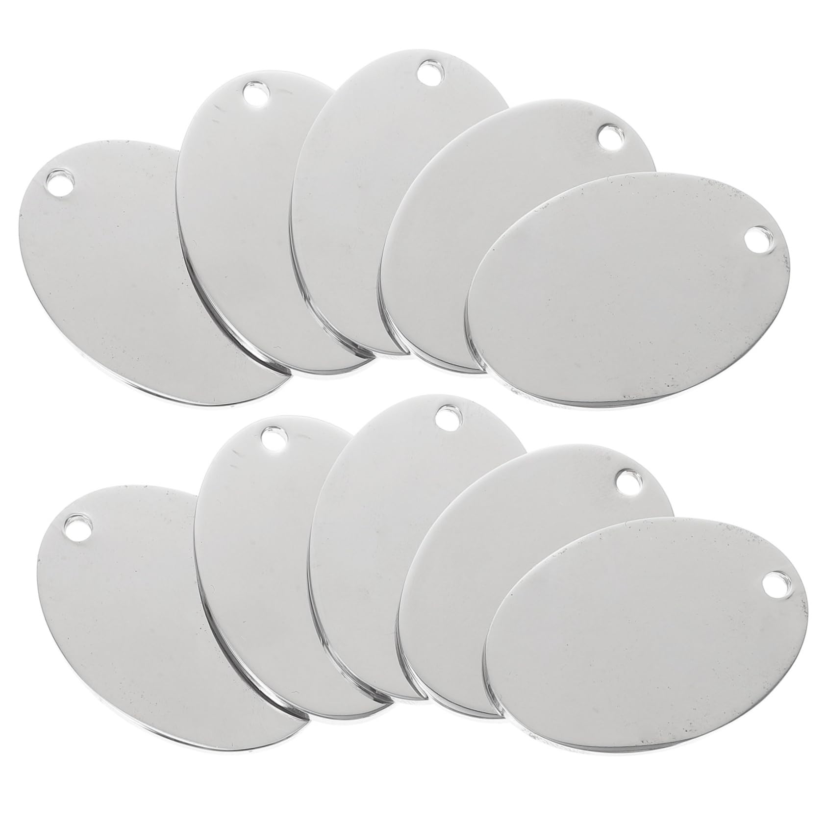 Toddmomy 30piezas Etiquetas De Identificación Para Mascotas Inoxidable De Placas Ovaladas Para Perros y Gatos Personalizables Nombre y Teléfono Previene Pérdidas