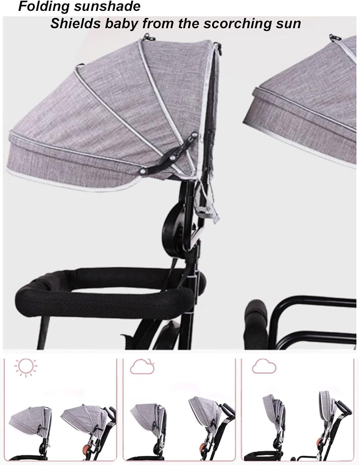 4-in-1 Twin Baby Stroller Tricycle,Double Seat Bicycle, Infant Child Trolley, Travel Umbrella Carriage Children's tricyclec Walking Artifact,Red