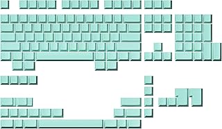 Ranked Blank Premium Keycap Set | 1.4 mm Thick PBT | Cherry Profile for Mechanical Keyboard (Beach Glass, 139 Keys)