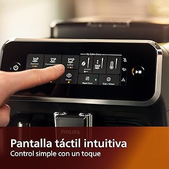 Serie 3200 Cafetera Superautomática - Espumador de Leche Clásico, 4 Variedades de Café, Pantalla Táctil Intuitiva, Negro Brillo (EP3221/40)3