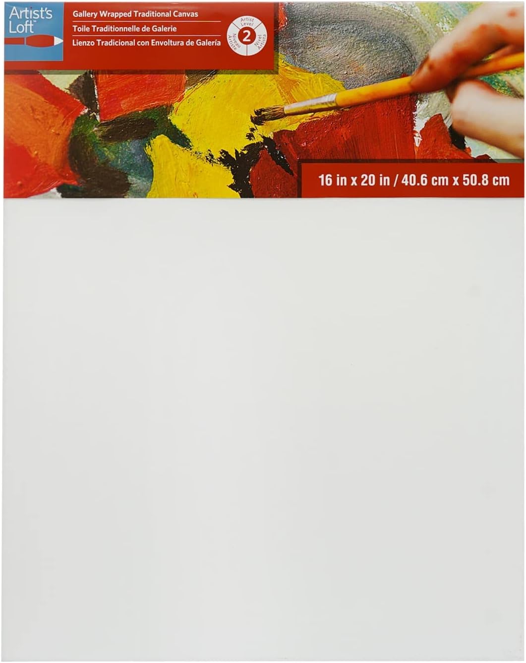 Artist's Loft 24" x 36" Level 2 Gallery Wrapped Traditional Canvas - Archival, Acid Free Cotton Canvas for Paint, Acrylic, & Oils - Bulk 12 Pack
