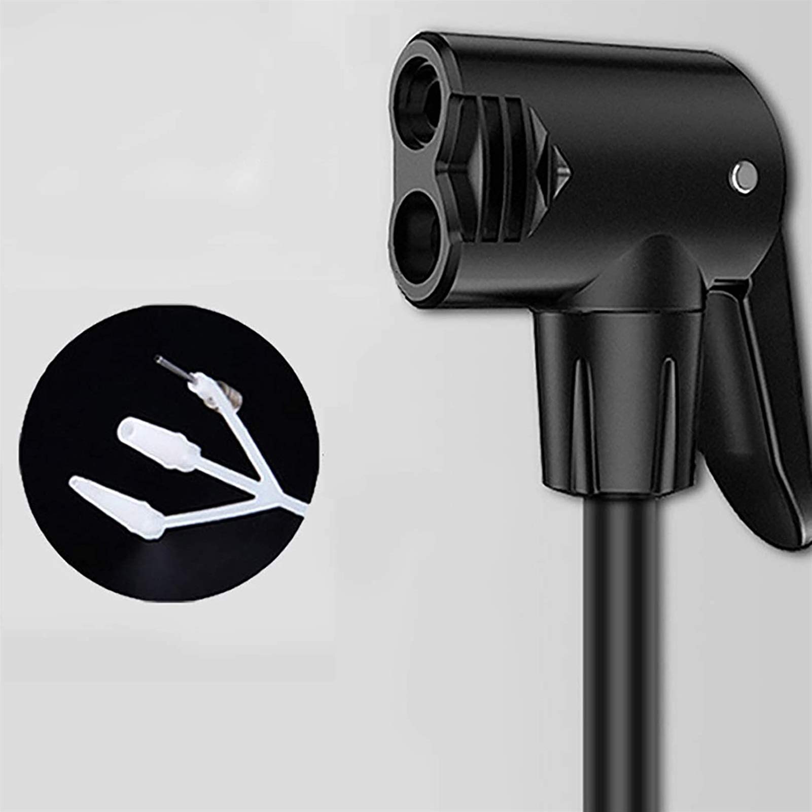 Mini-Fahrradpumpe ， Langlebige Fahrradpumpe Hochdruck-tragbare Mini-Pedalpumpe Fahrrad Elektrofahrrad Haushaltspedal-Luftpumpe Praktisch (Farbe: Schwarz, Größe: 29x14x10cm)