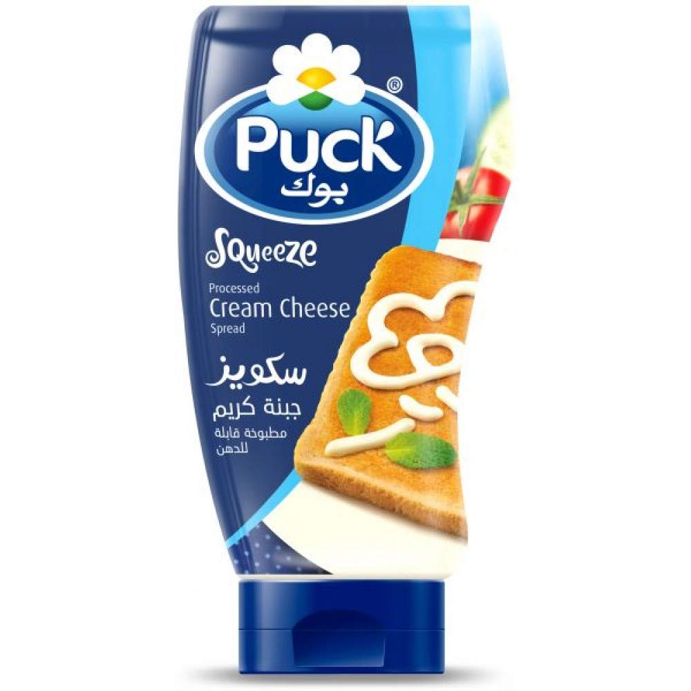 Puck Cream Cheese Spread Squeeze Bottle Creamy Texture , Natural & Fresh , Healthy & Delicious - 400g