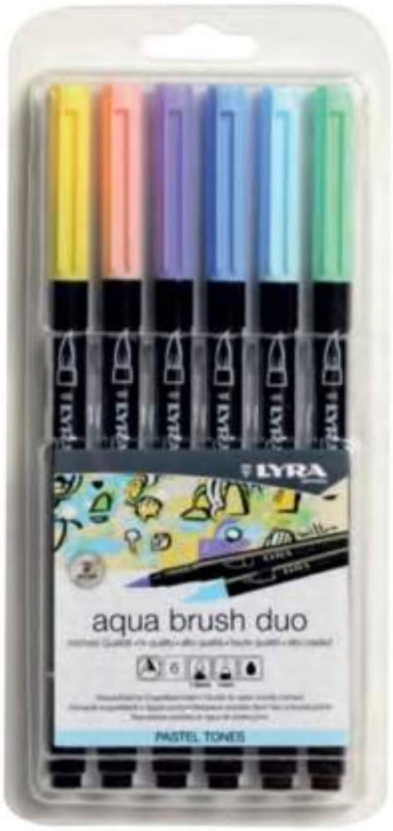Set 18 Pennarelli Tombow ABT Dual Brush Pastello - Doppia Punta, Acquerellabili, Atossici