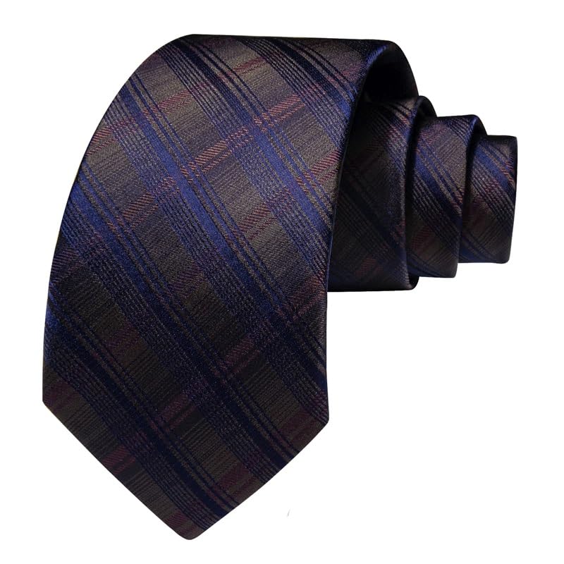 Corbata de seda con diseño a rayas para hombres miniatura 3