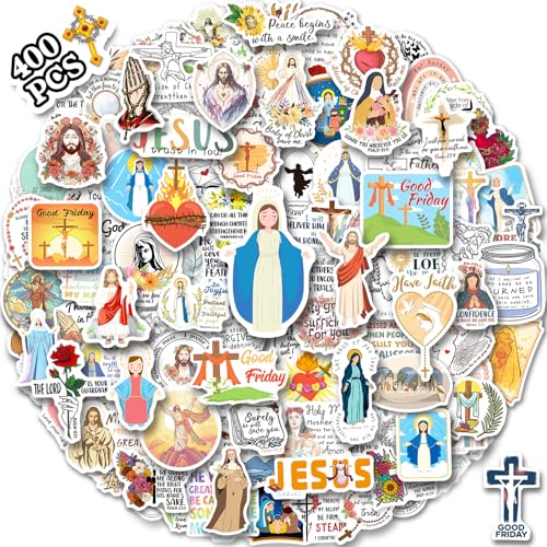 400PCS Catholic Stickers Religious Stickers for Kids Adults
