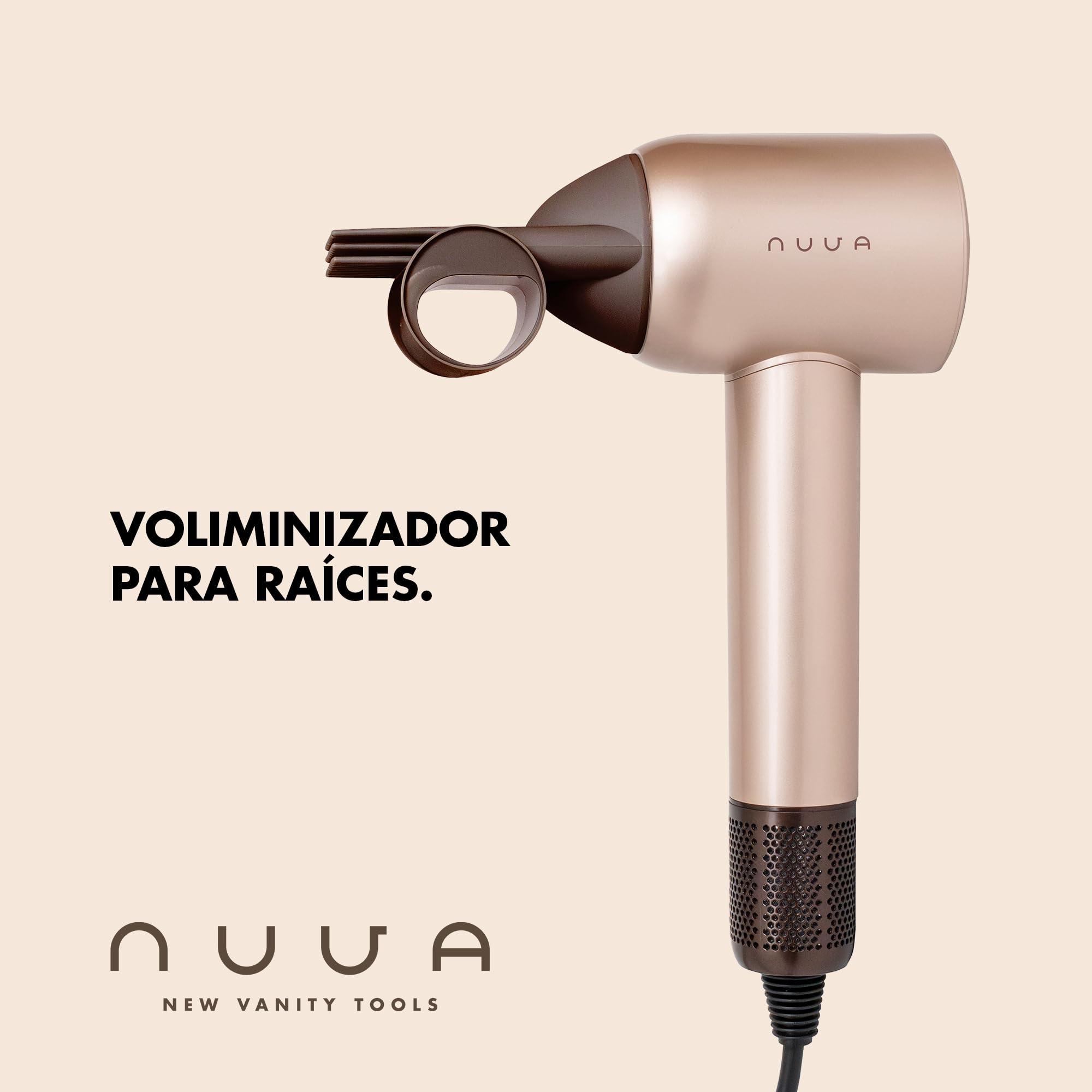 Nuva Hype by Energy Sistem – Secador de pelo 1600W motor BLDC 110000 rpm – Iones negativos anti-frizz – Boquillas magnéticas – Aire frío inteligente – Secado rápido volumen raíces