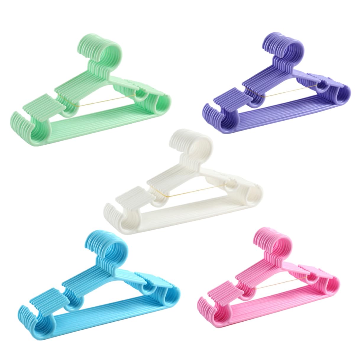 Cintres plastique pour vêtements avec profil mince : lot de 50 pièces gain de place