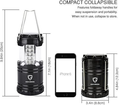 Miniatura 4 de 1pack y 4 Pack LED Linterna  Farol de camping  Material de camping luces  para practicar senderismo, Emergencias, huracanes, Cortes, las tormentas,