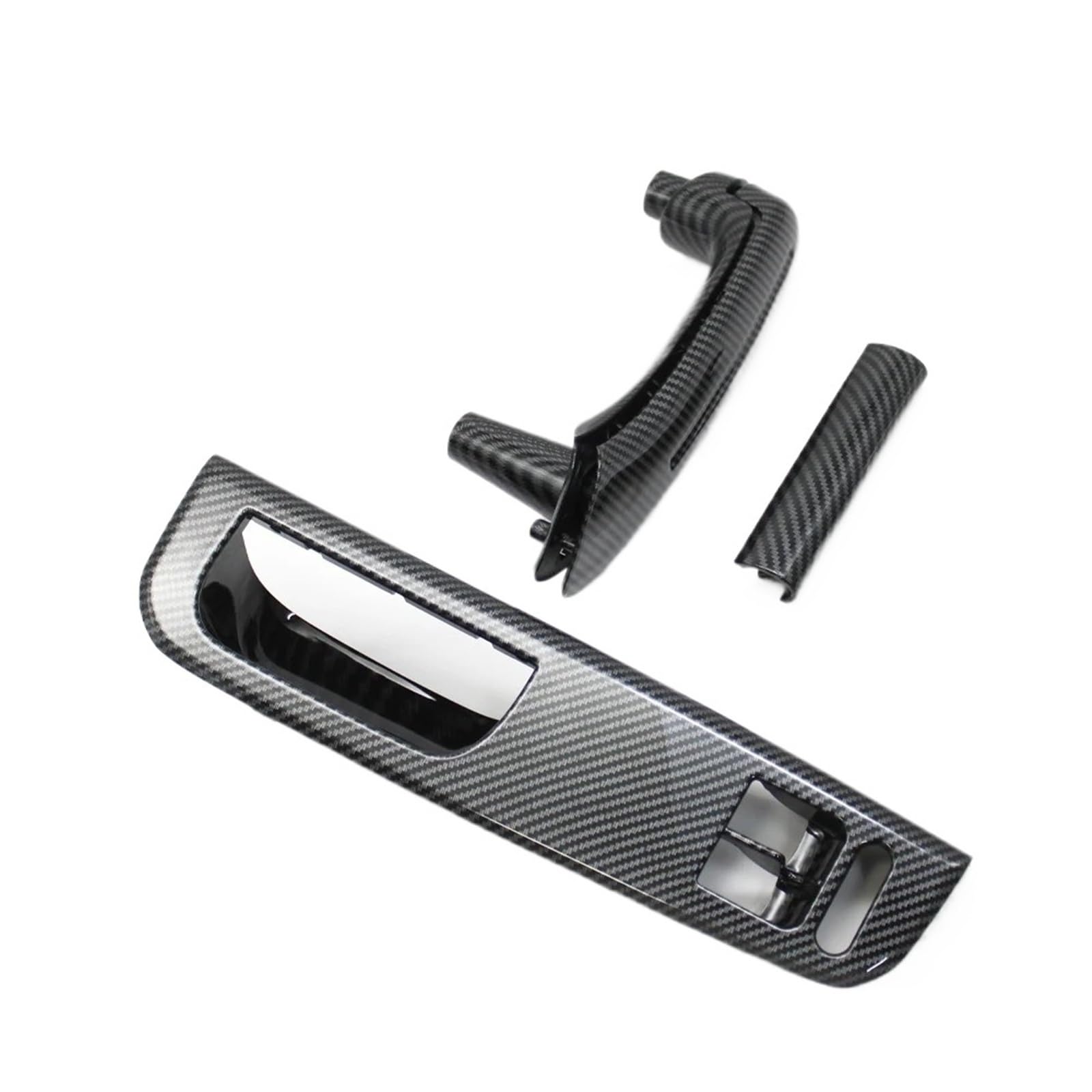 JYUTDW for Golf MK4 1999-2004 Car Interior Handle Inner Door Armrest Panel Pull Inner Door Handle Car(RHD-Carbon)