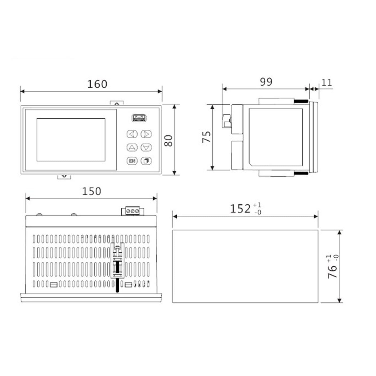 Logger de Datos de Temperatura Digital, Grabadora USB de Múltiples Canales con Gráfico de Curva de Pantalla LCD e Informes para el Monitoreo de la Humedad de la Temperatura