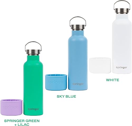 Miniatura 7 de Springer Dog and Me - Botella de agua aislada de acero inoxidable de 24 onzas, fría durante más de 12 horas, botella de agua portátil para perros