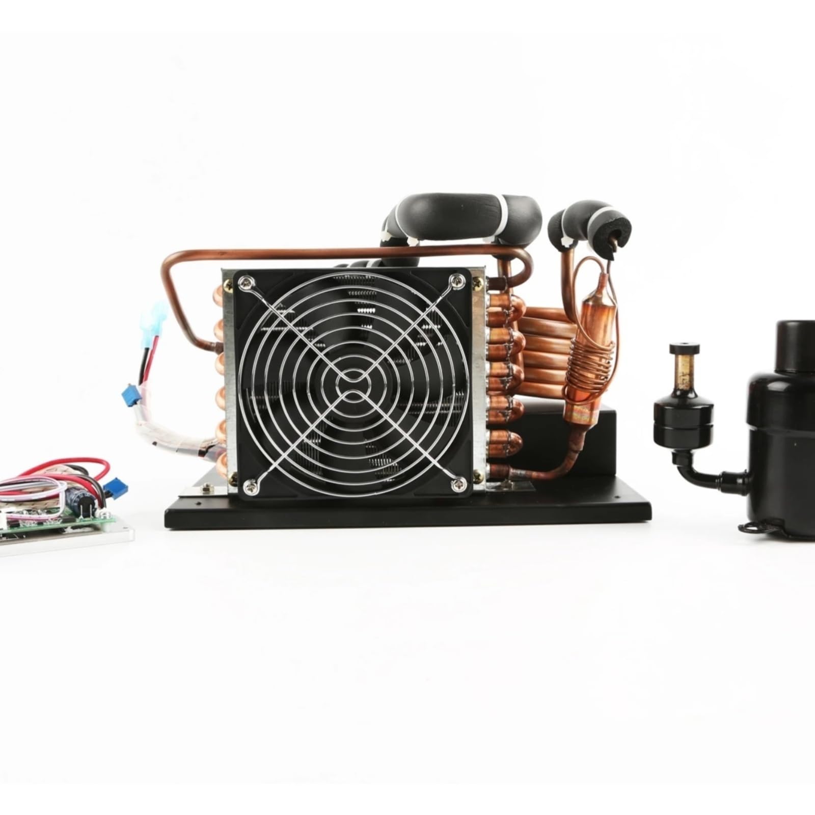 CVFRDD Micro DC Air Conditioner, Compact Copper Coil Chiller, 24V DC, 130W Cooling Capacity, R134A Refrigerant, Portable