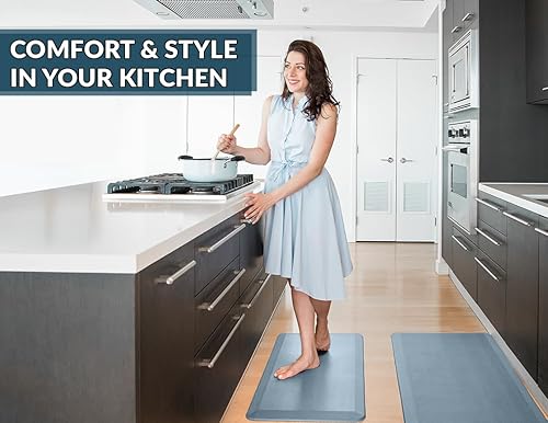 Miniatura 88 de ComfiLife - Alfombrilla antifatiga de 3/4 pulgadas de grosor para cocina o escritorio de pie, hogar u oficina, duradera, resistente a las manchas y