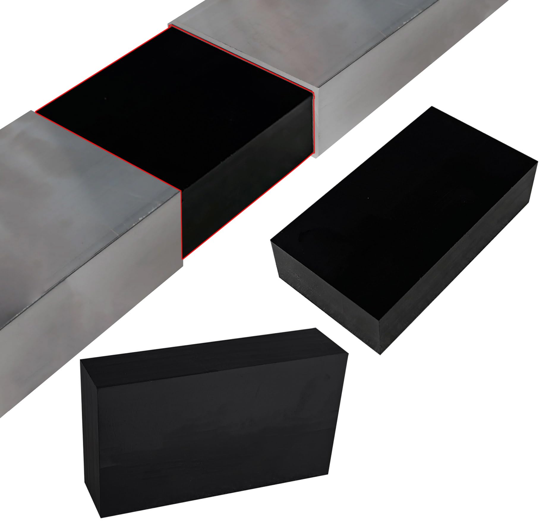 Gjkldcvb 2 Pack Flat Handrail Accessories Handrail Connector for Top of Staircase, Cable Railing Corner Connector, High Strength POM, Black