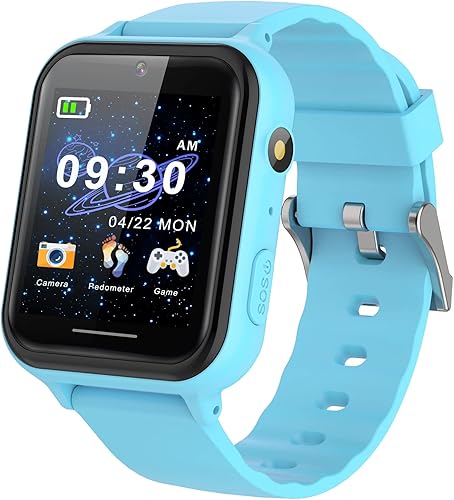 PTHTECHUS Reloj inteligente para niños  Reloj inteligente para niños y niñas con juego de música, reproductor de MP3, video HD, cámara selfie,