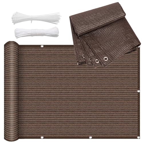 Voile d'ombrage respirable marron 5x5m avec isolation thermique - 2