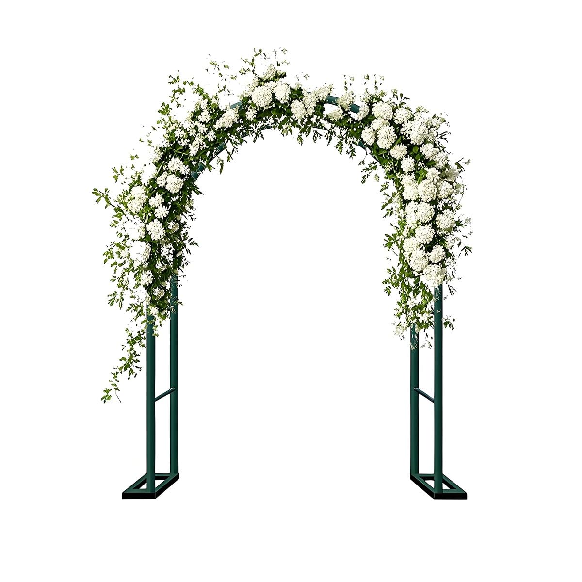 120cm 140cm 200cm 240cm Wide Garden Arch Trellis Support, Indoor Garden Arches Frame, Metal Wedding Pergola Arbour, Archways Arbors For Lawn, Party, Ceremony Decoration(Green,W200 x H230cm)