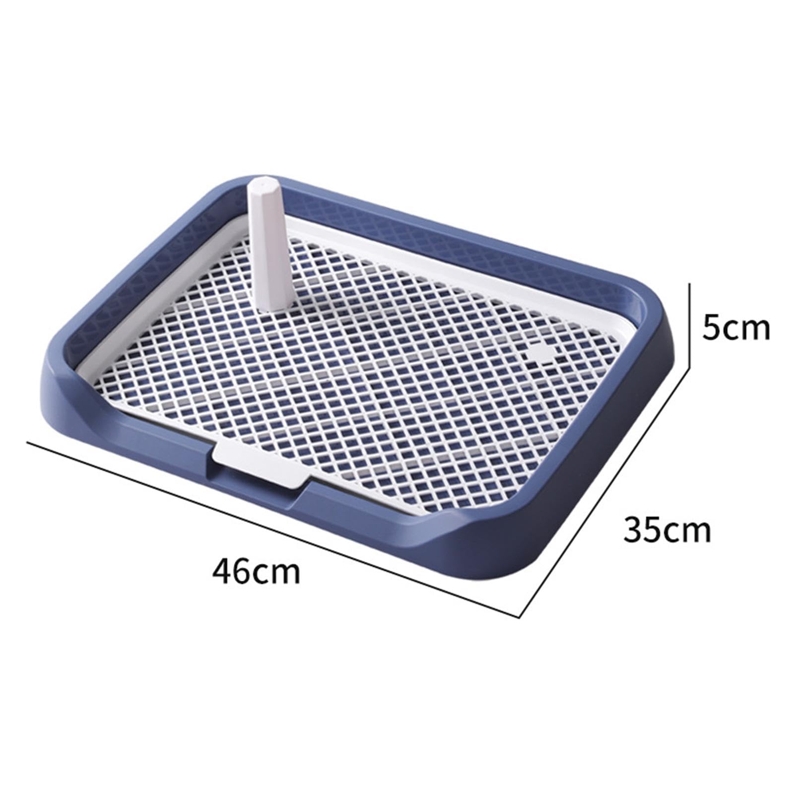 Plateau d'apprentissage de La Propreté pour Chien, Urinoir Portable, 46 X 35 X 5 Cm, Porte-Tapis, Bleu
