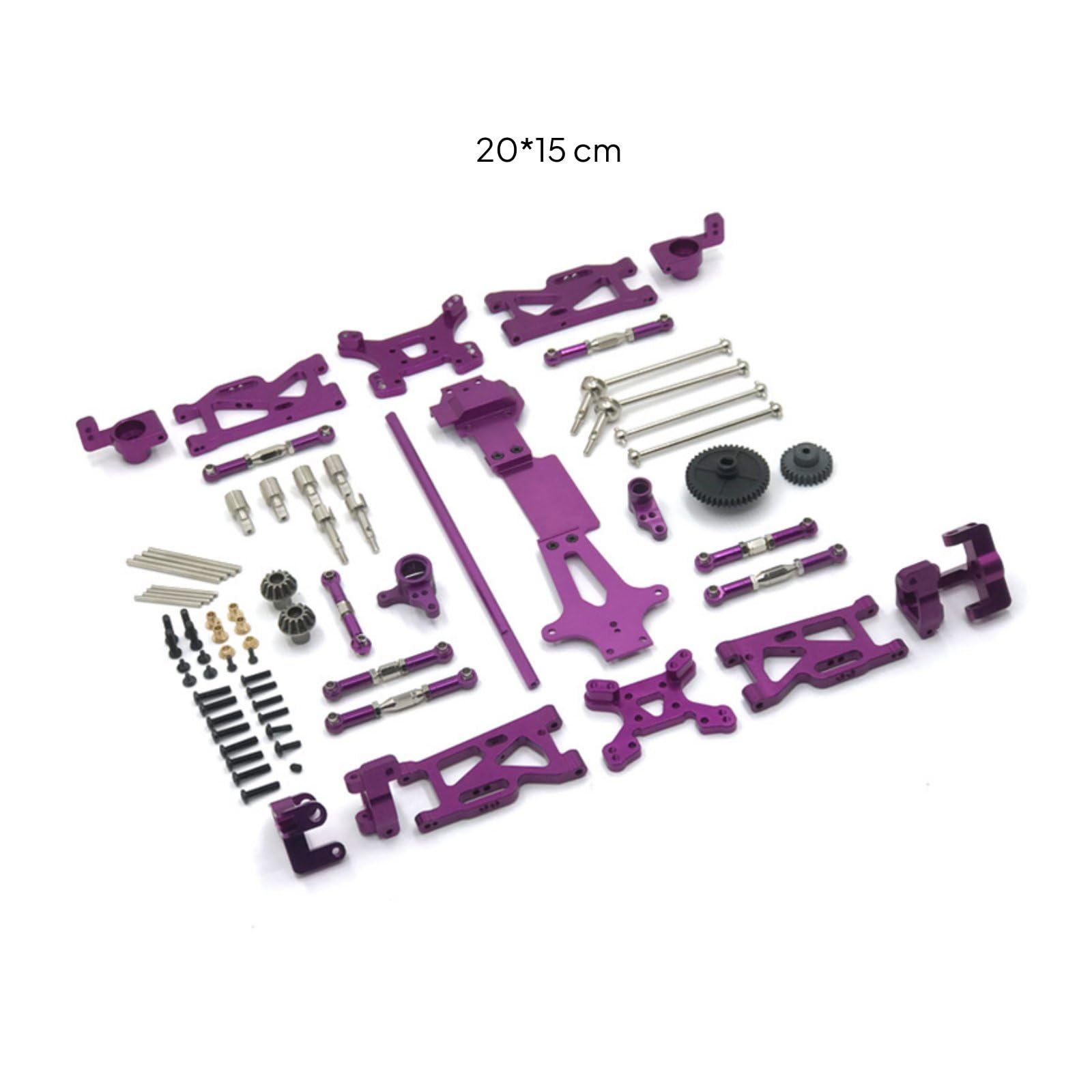 Componenti Industriali Set Sospensione RC Upgrade Metallo Completo Ricambi Cuscinetti Assi CVD Snodi Sterzo Ingranaggi Alberi, Viola