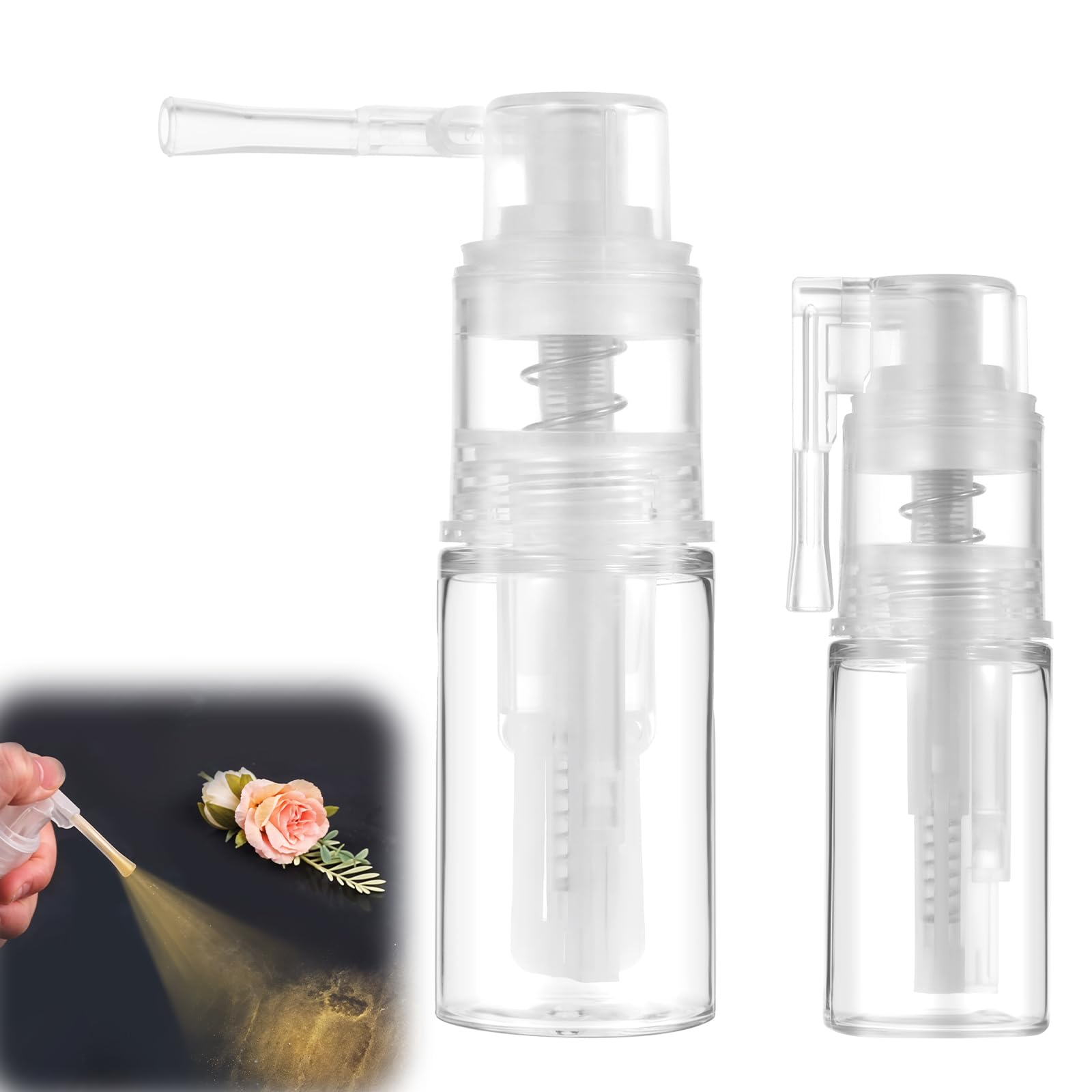 Pulvérisateurs à Paillettes Yuanchu - Lot De 2 (14ml + 35ml), Flacons Vides Transparents Réutilisables