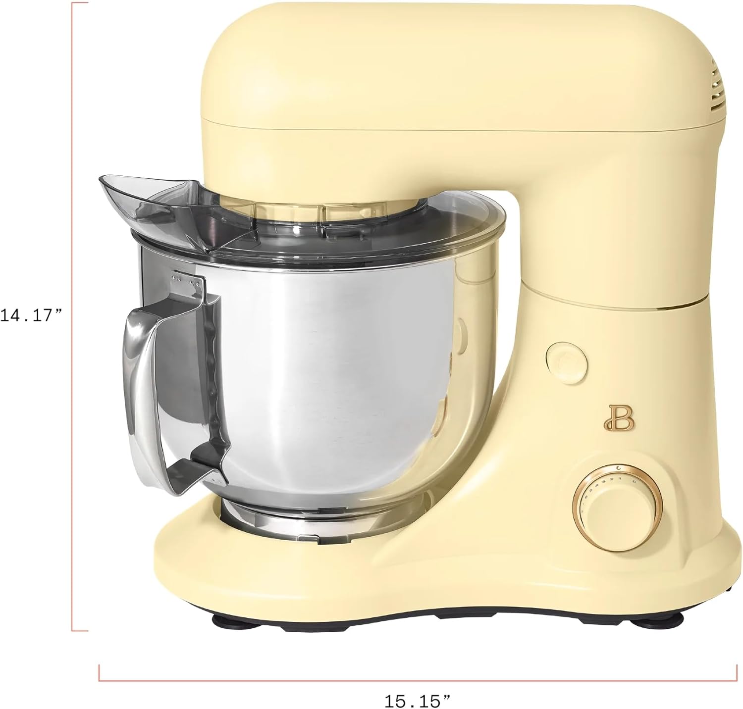 5.3 Qt Stand Mixer, 300W Electric Kitchen Mixer with 12 Speeds, Tilt Head Design, Stainless Steel Bowl, Dough Hook Whisk Beater Splash Guard (Buttercream)