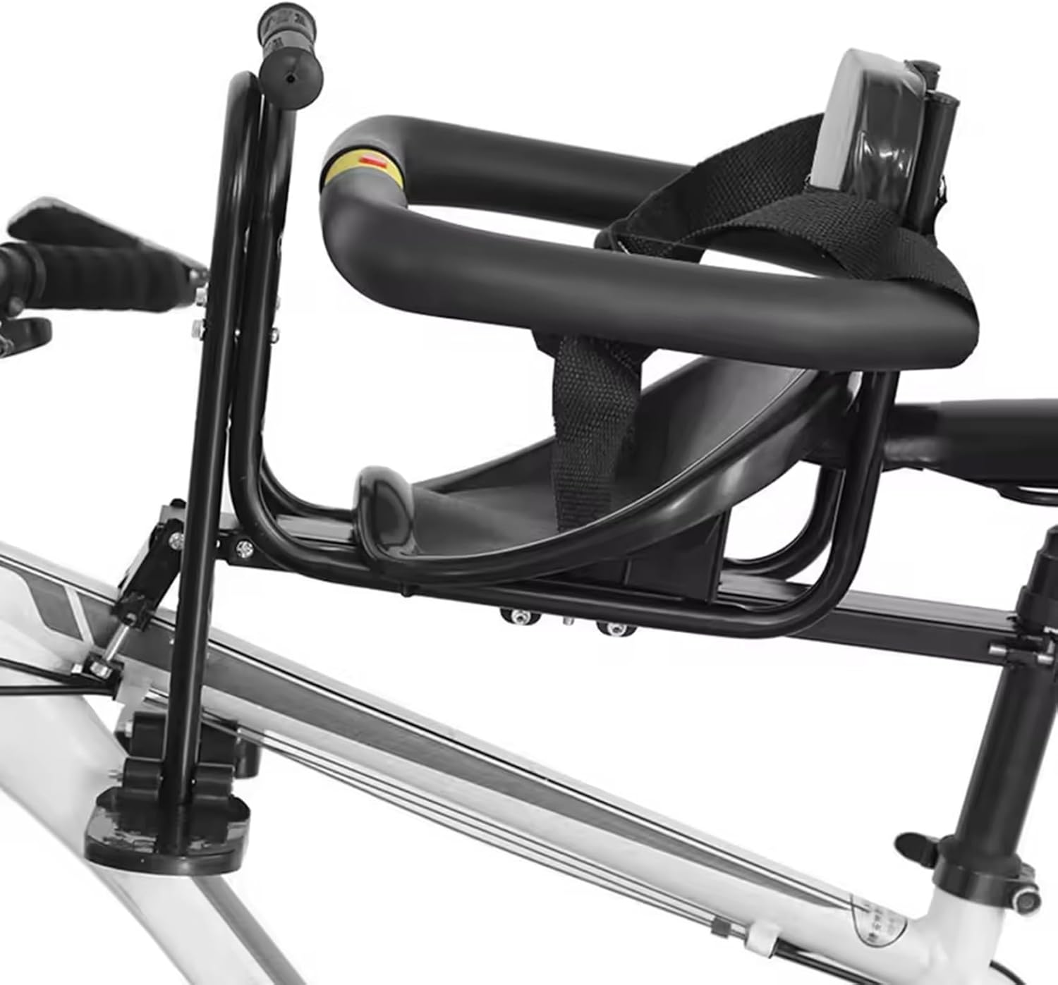 Child Bike Seat Front Mount Toddler Seat for Bike with Safety Belt, Backrest, Footrest & Handle for Children 2~5 Years.