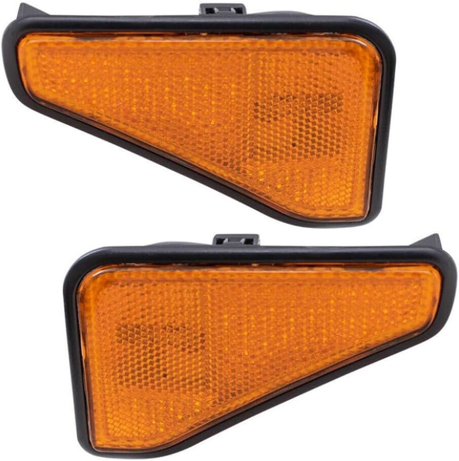 For 2003 04 05 06 07 2008 Honda Element Pair Driver and Passenger Side Turn Signal/Side Marker Light With Bulbs Included HO2550125 HO2551125 | 33851-SCV-A11ZB 33801-SCV-A11ZB
