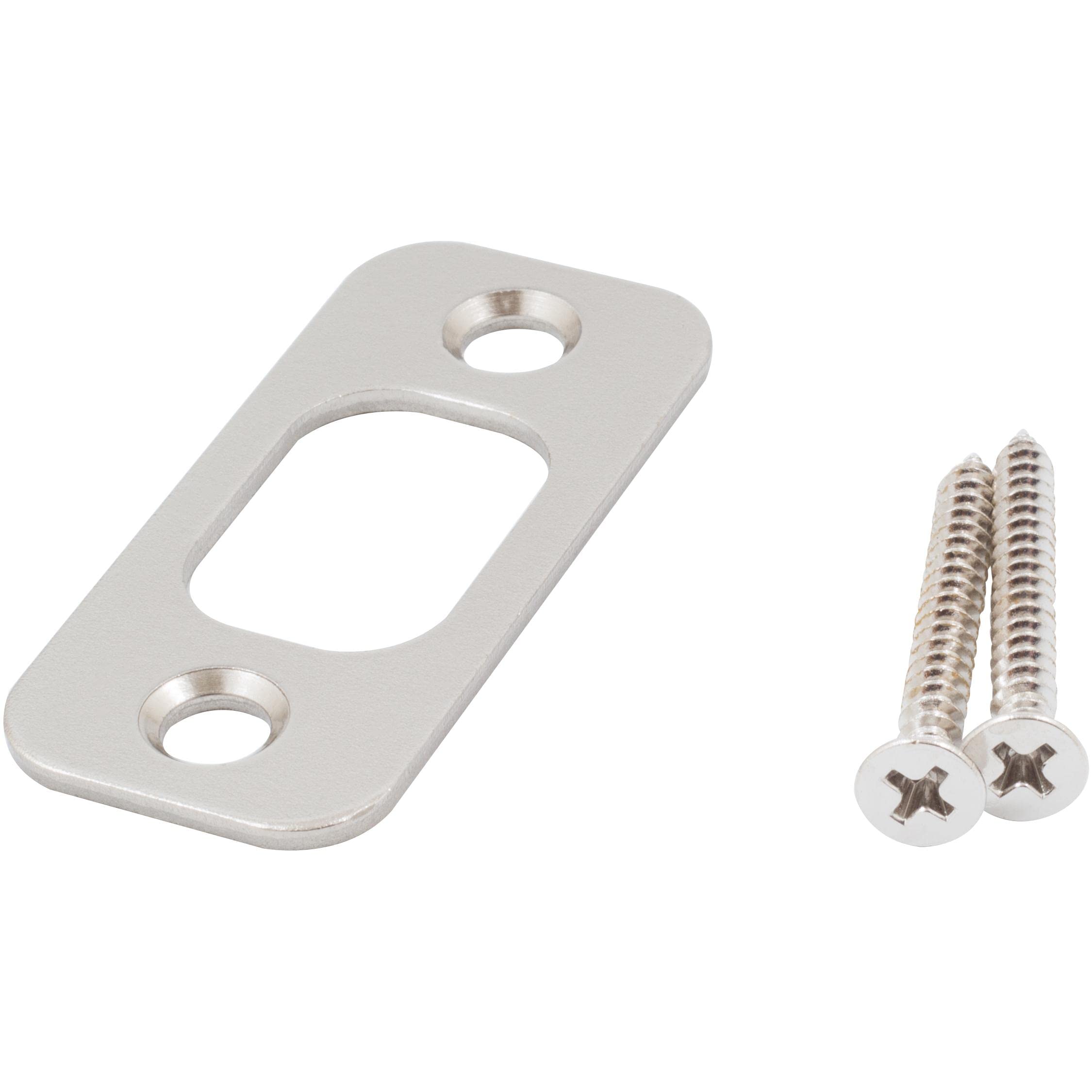 1 / 5 satton⭐︎ Stone Harbor Hardware Round Corner Deadbolt Strike Plate, 1