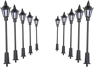 鉄道鉄道ライトモデルランプミニチュア街灯ポストおもちゃLED Coolwhiteプラスチック製サンドテーブル建築建築レイアウト100ピース