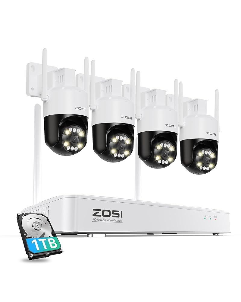 【電源不要】無線wifiワイヤレスzosi 防犯カメラ 屋外対応 超高画質 Amazon.co.jp: ZOSI ワイヤレス防犯カメラ4台セット 300万画素